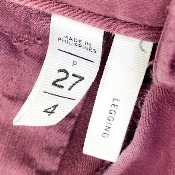 Women's Ann Taylor LOFT Wine Red Straight Leg Pants Ladies Maroon Leggings - Picture 4 of 10